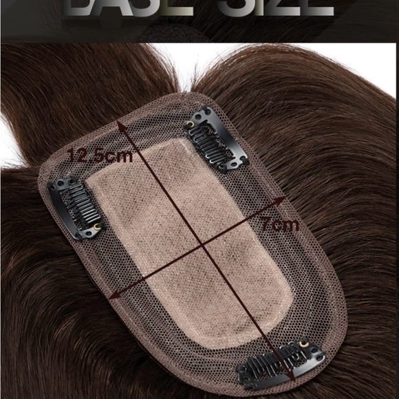 Blonde Human hair topper with bangs - Picture 8 of 9